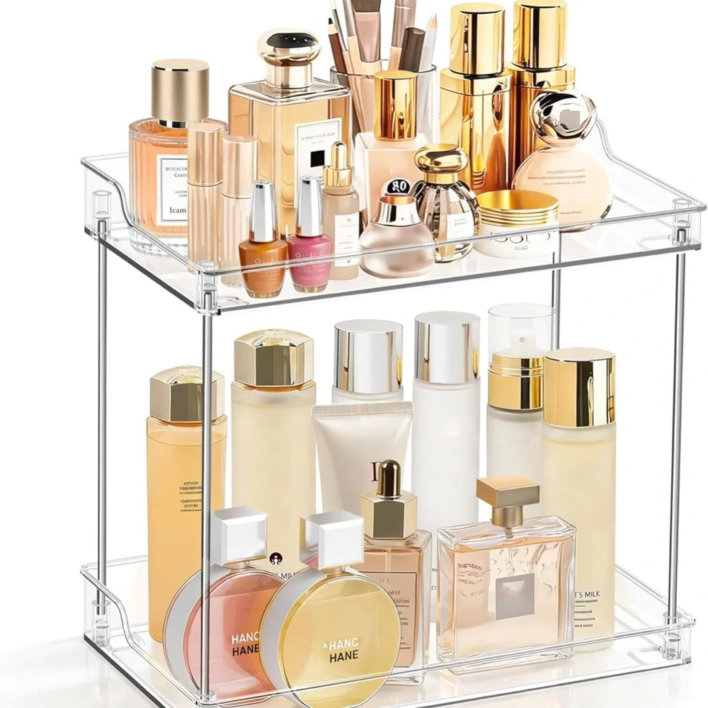 Clear Acrylic Two-Tier Organizer